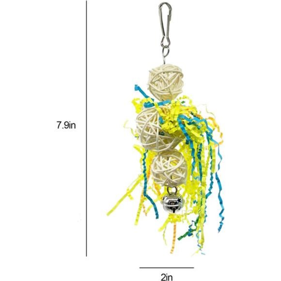 Bird Parrots Shredding Toys Parakeet Chewing Toys Bird Loofah Toys Parrot Cage - Picture 3 of 6